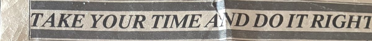 Elders Weekly headline, 15 December 1977: Take your time and do it right